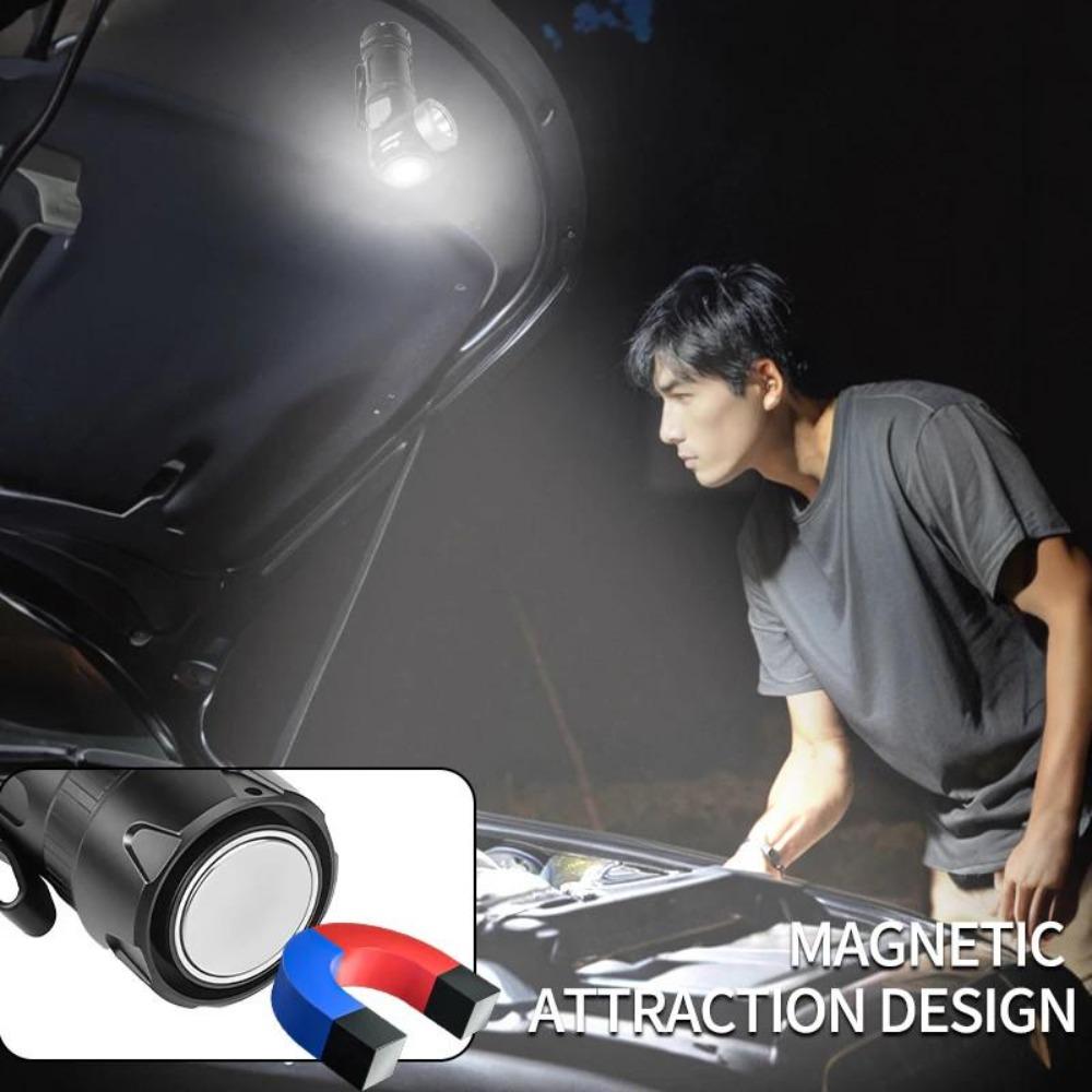 10000LM 2-in-1 LED Flashlight 90°Twist swivel Headlamp Super Bright Camping Lamp Outdoor Working Hiking Emergency Headlight Magnet Torch