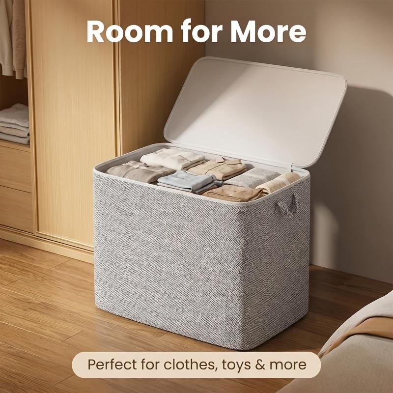 Large Capacity Storage Bag with Zipper and Handle, Clothes Storage Box, Item Organizer Bag Multi-Functional Foldable Storage Bag