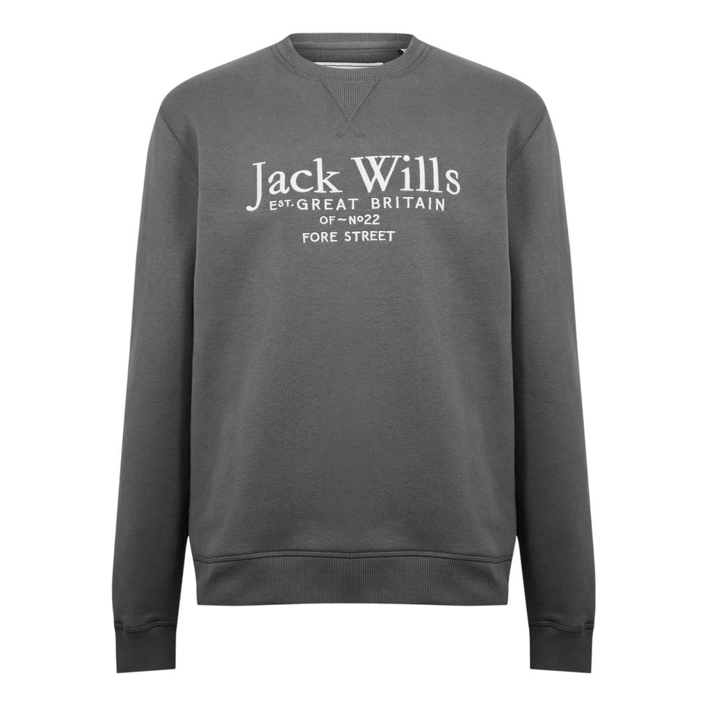 Jack Wills Herren Belvue Sweatshirt mit besticktem Logo