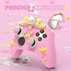 PlayVital Sweetheart Kitty Silicone Cover for Xbox Series Includes Thumb Grips and Cute Grip Cover X/S Controllers, Stickers, Design, Non-Slip [Pink]