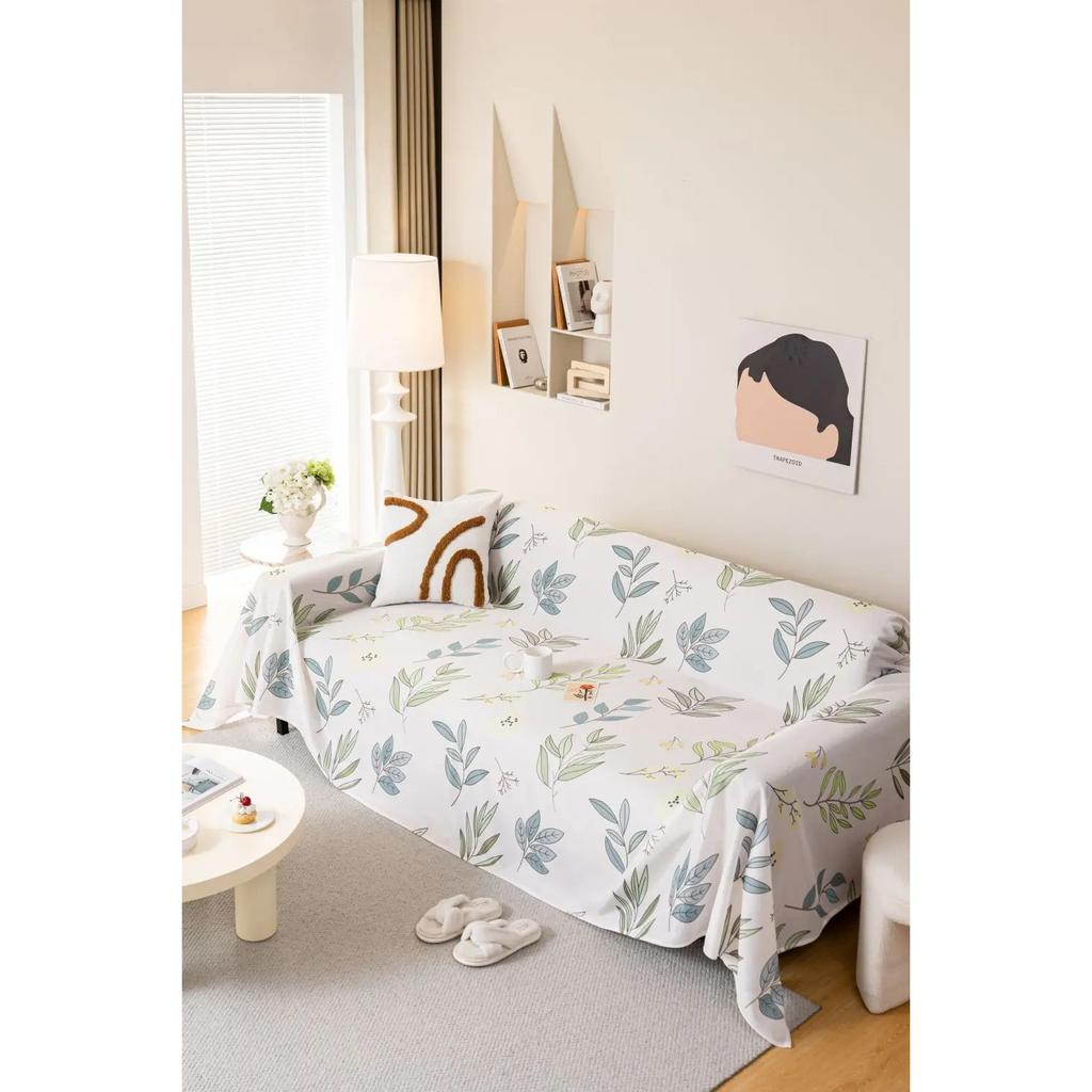 Ice Silk Sofa Cover Throw Blankets Living Room Couple Position  Summer Camping Picnic Flower Blanket Cover Sense of Ice