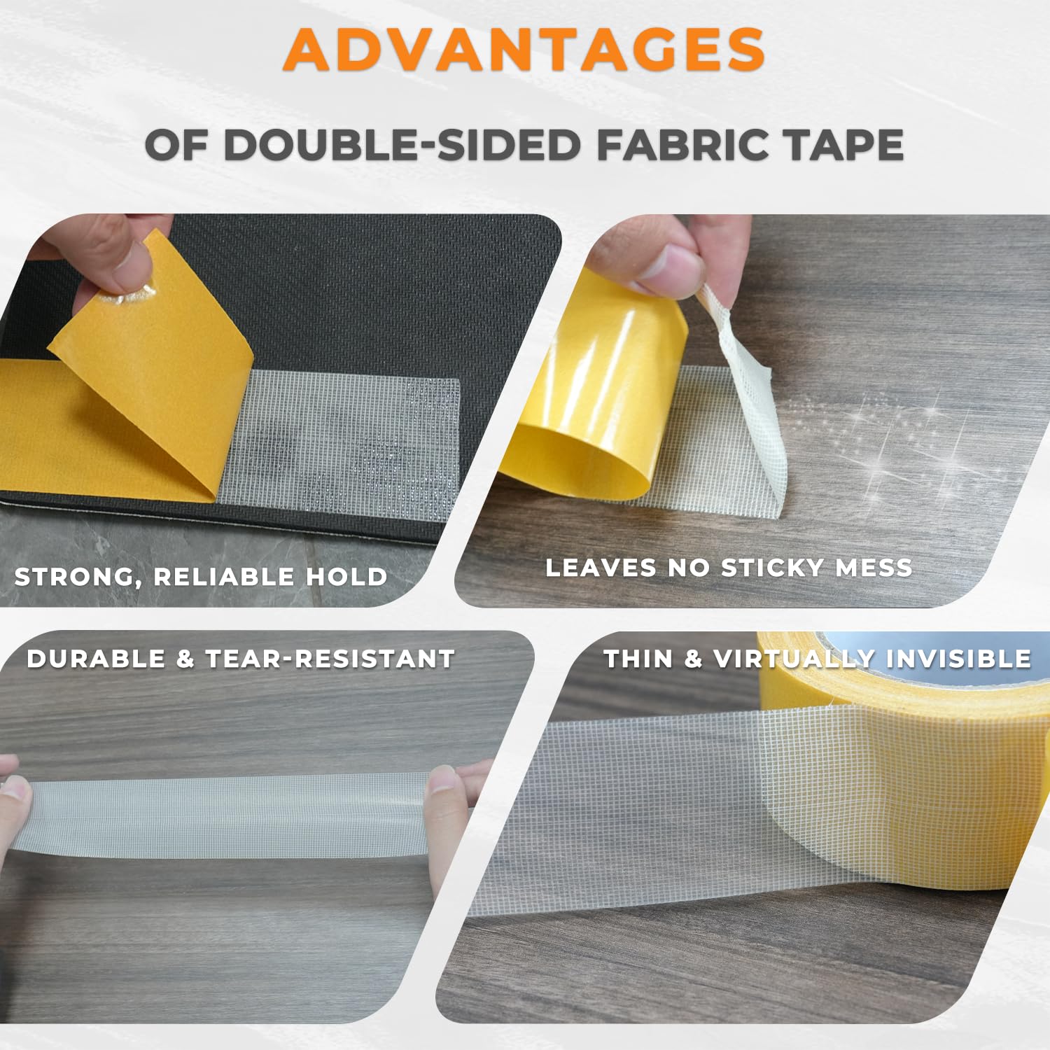 

Carpet & Wall Mounting Tape, Strong Grip, Low Profile. 10cm, Double Sided, Easy to Apply United States