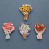 Simulation Sunflower Rose Flower Refrigerator Sticker Three-Dimensional Simple Resin Magnetic Kitchen Decoration Gift