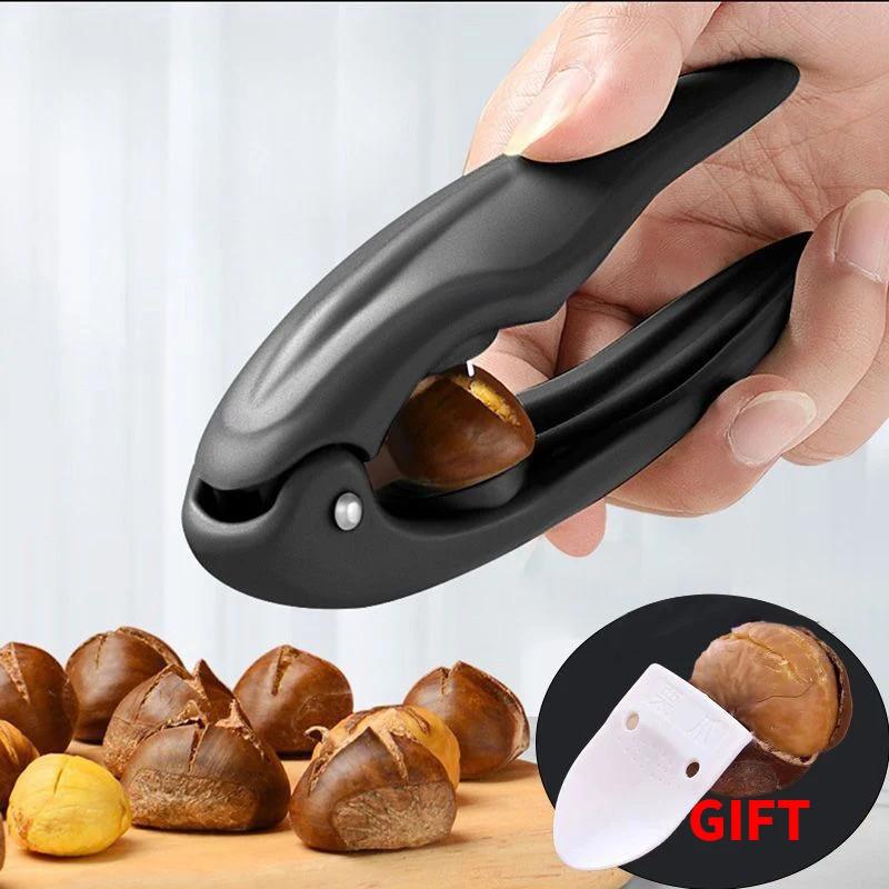 Stainless Chestnut Clip Machine Nutcracker Opener Tool Nuts Walnut Cutter Sheller Multifunctional Chestnut Shelling Cutter Steel