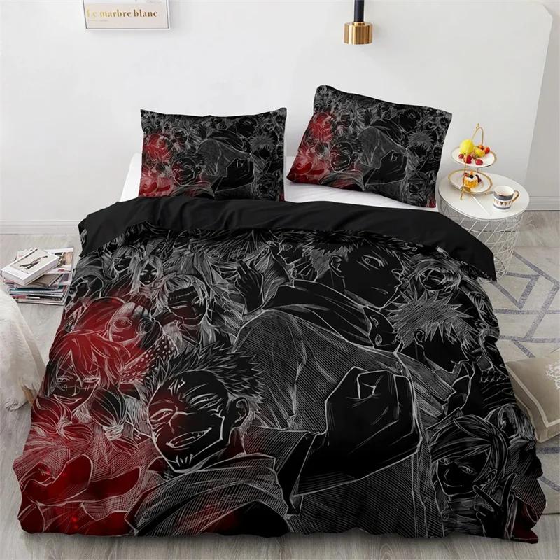 Anime Jujutsu Kaisen Satoru Gojo Soft Duvet Cover Set King Quen Double Ful Twin Single Sized Dimensions For Children Kids Tens Beding Set