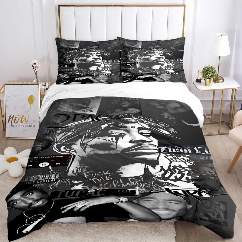Rap Culture Collage Print 3Pcs Bedding Setduvet Cover With 2 Bedropillowcase Home Birthday Gift