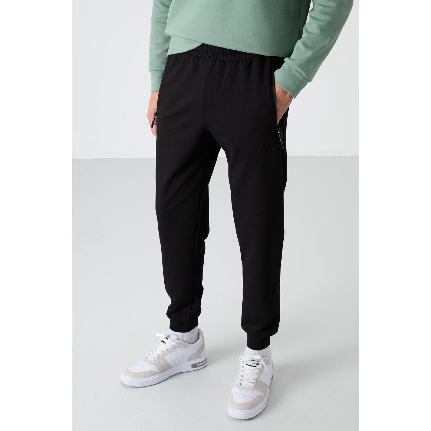 

Черный мужской спортивный костюм Jogger со стандартным карманом на молнии - 84587 XS