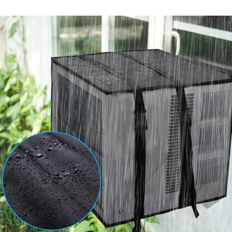 Breathable Air-Conditioning Protective Cover Weatherproof Air Conditioner Guard Bugs Rain Dirt Resistant Defender