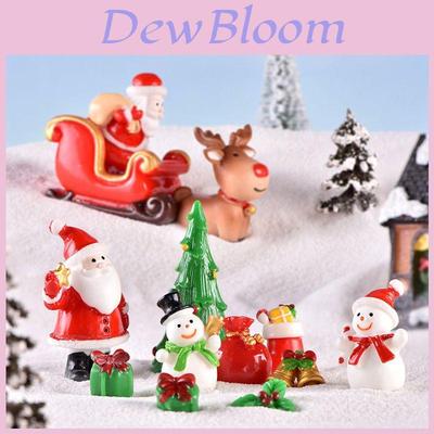 Adoráveis Mini Bonecos de Neve e Papai Noel de Natal para Ornamentos de Micro Paisagem