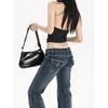 Yi Mengling Low-Rise Flare Jeans: 2026 New Dark Blue Hot Girl Style for Women