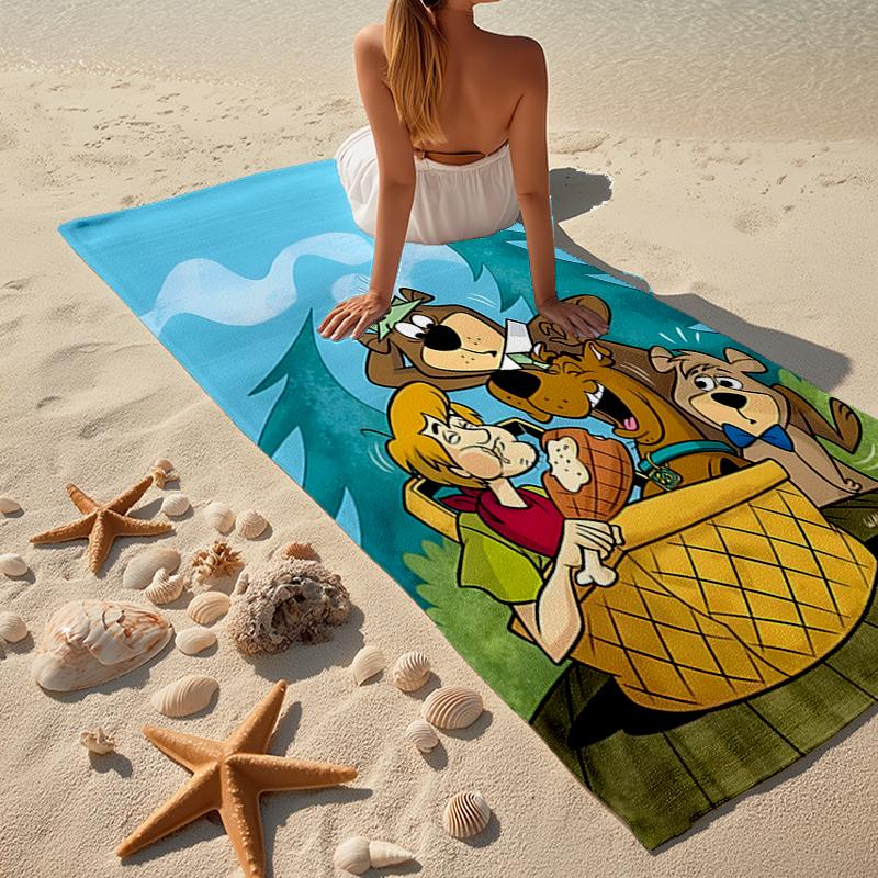 Yogi Bear Show Fashion Beach Towel: Ideal for Summer Adventures Soft, absorbent and quick drying suitable for swimming and bathing