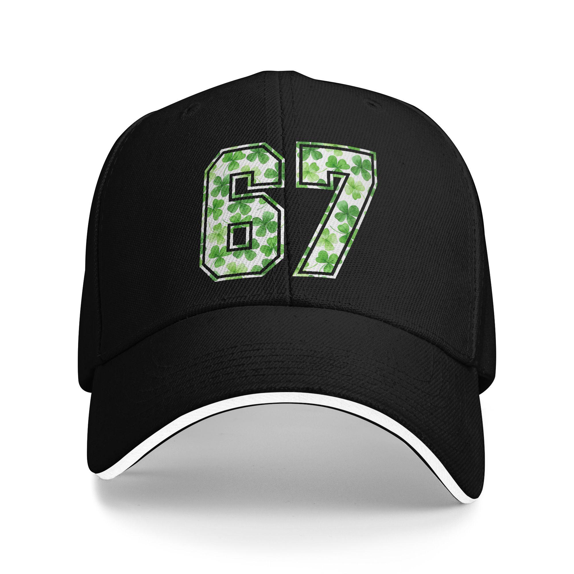

Six Seven Meme 67 St Patricks Day Shamrock 6 7 Meme Casual Baseball Cap Outdoor Sport Trucker Hat Summer Sun Men Snapback Cap One Size чёрный