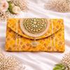Women Ethnic Embroidered Clutch Bag with Golden Handwork & Tassel | Traditional Wedding Party & Festive Shagun Purse