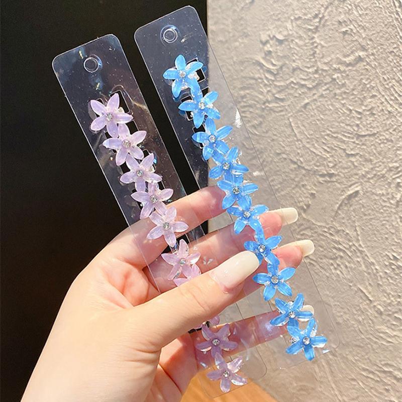 10ks/sada Dívčí květina Mini spona do vlasů pro zaplétání vlasů Knoflíky do vlasů Sponky do vlasů Barrette Styling Vlasové doplňky