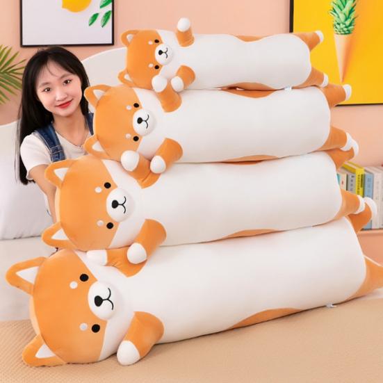 Shiba Inu pes plyšový plyšový polštář plněné zvířátko roztomilý bederní opěrka těla dlouhý proužek polštář domácí