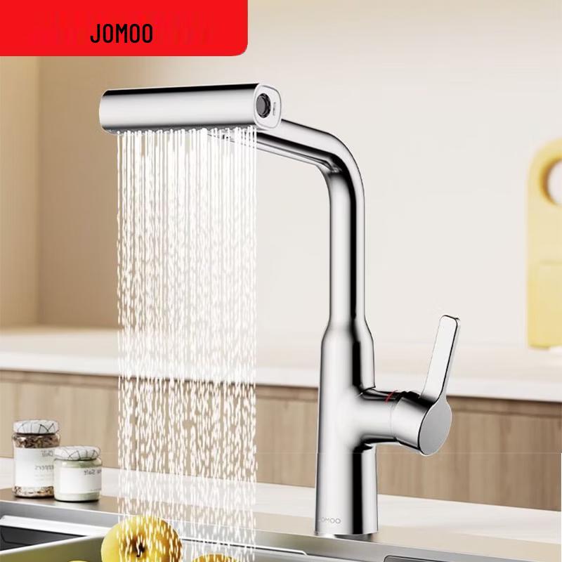 Jomoo Pull-Out Waterfall Swing Arm Kitchen Faucet