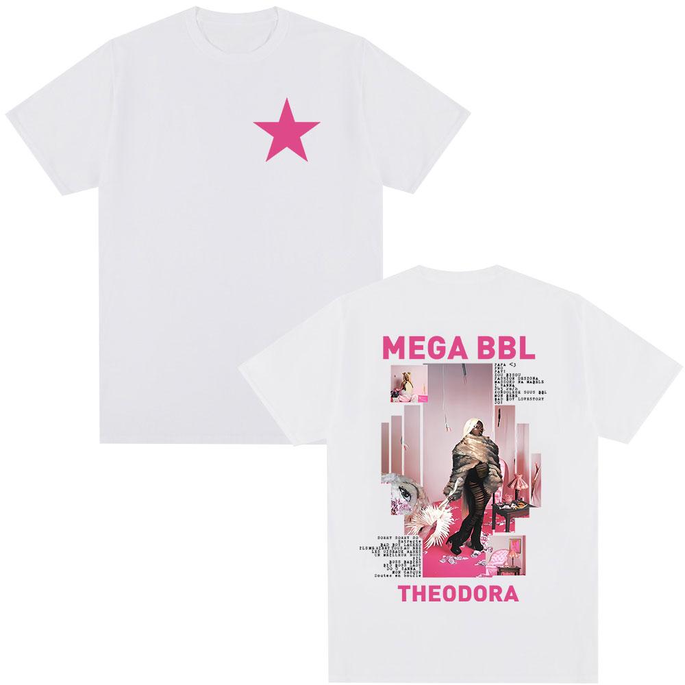 Rapper Theodora Mega Bbl Album T-Shirt für Männer und Frauen HipHop T-Shirt 202526 Sommer Reine Baumwolle 100 Bedrucktes T-Shirt