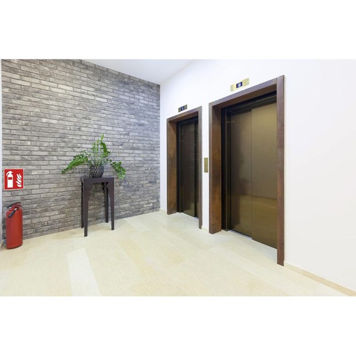 Signalétique adhésive - Extincteur - Incendie - 10x10cm - Rouge/Blanc - PVC