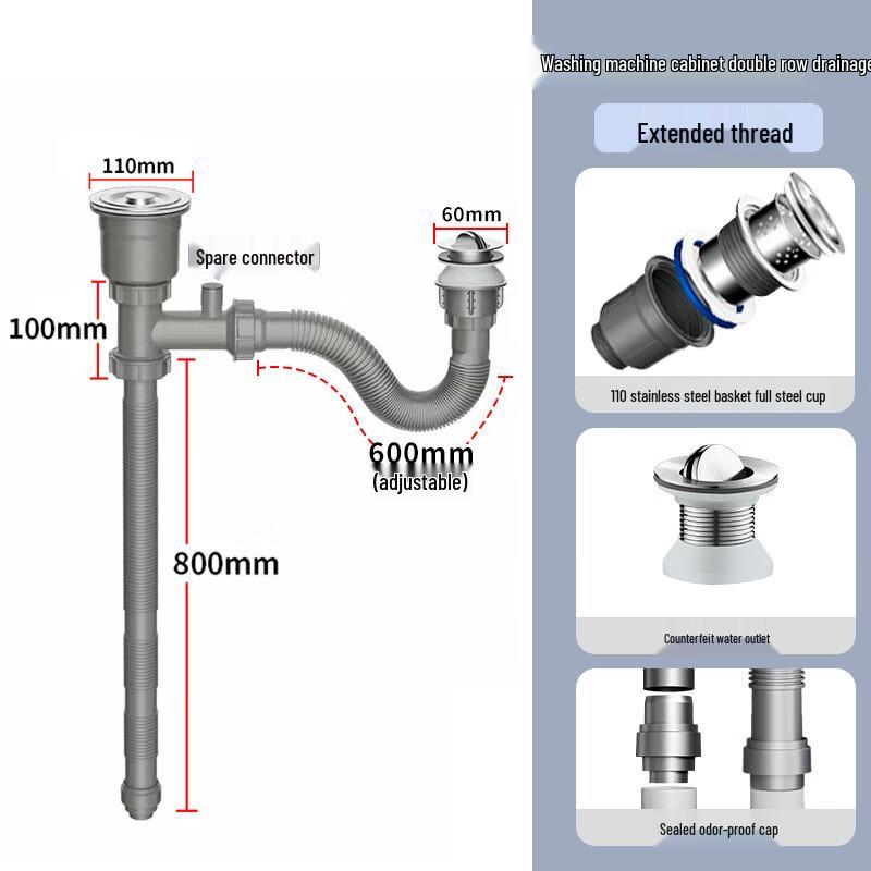 MDNG Dual Drainer for Laundry/Kitchen Sink