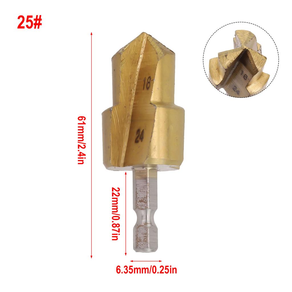 1 Pcs 6.35 Mm Hexagonal Shank Drill Bit Water Pipe Expansion Drill Punch Plumber Hole Expanding Tool Power Tool Accessories
