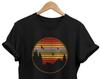 Retro Landscape T-shirt: 80s Geometric Mountain Top