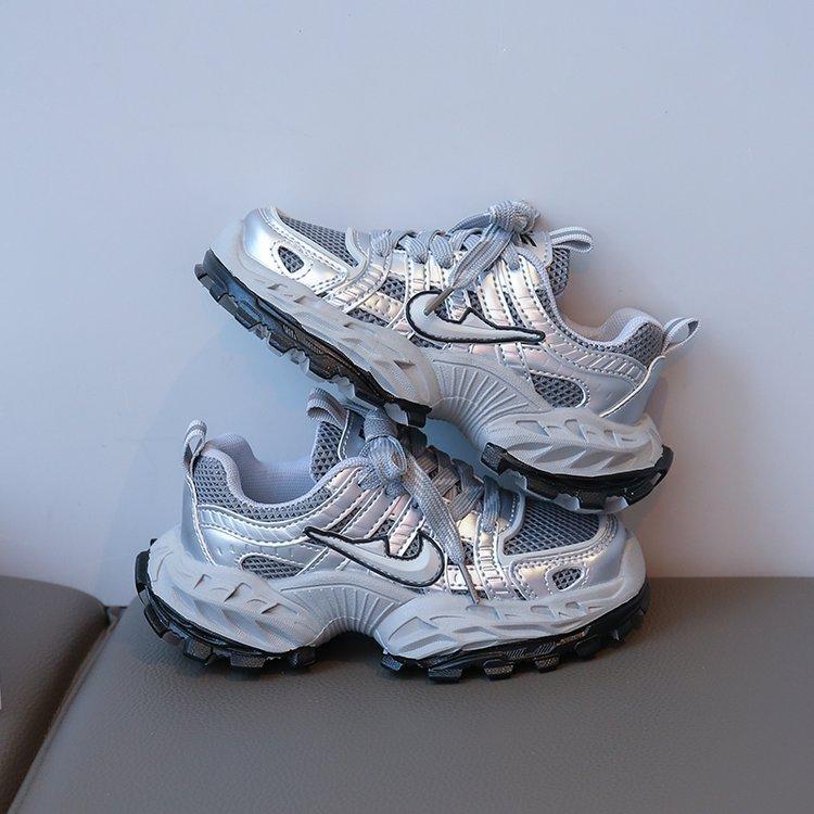 Girls' Sports Shoes 2025 Autumn and Winter New Boys' Dad Shoes Girls Velvet Two Cotton Casual Shoes Children's Running Shoes