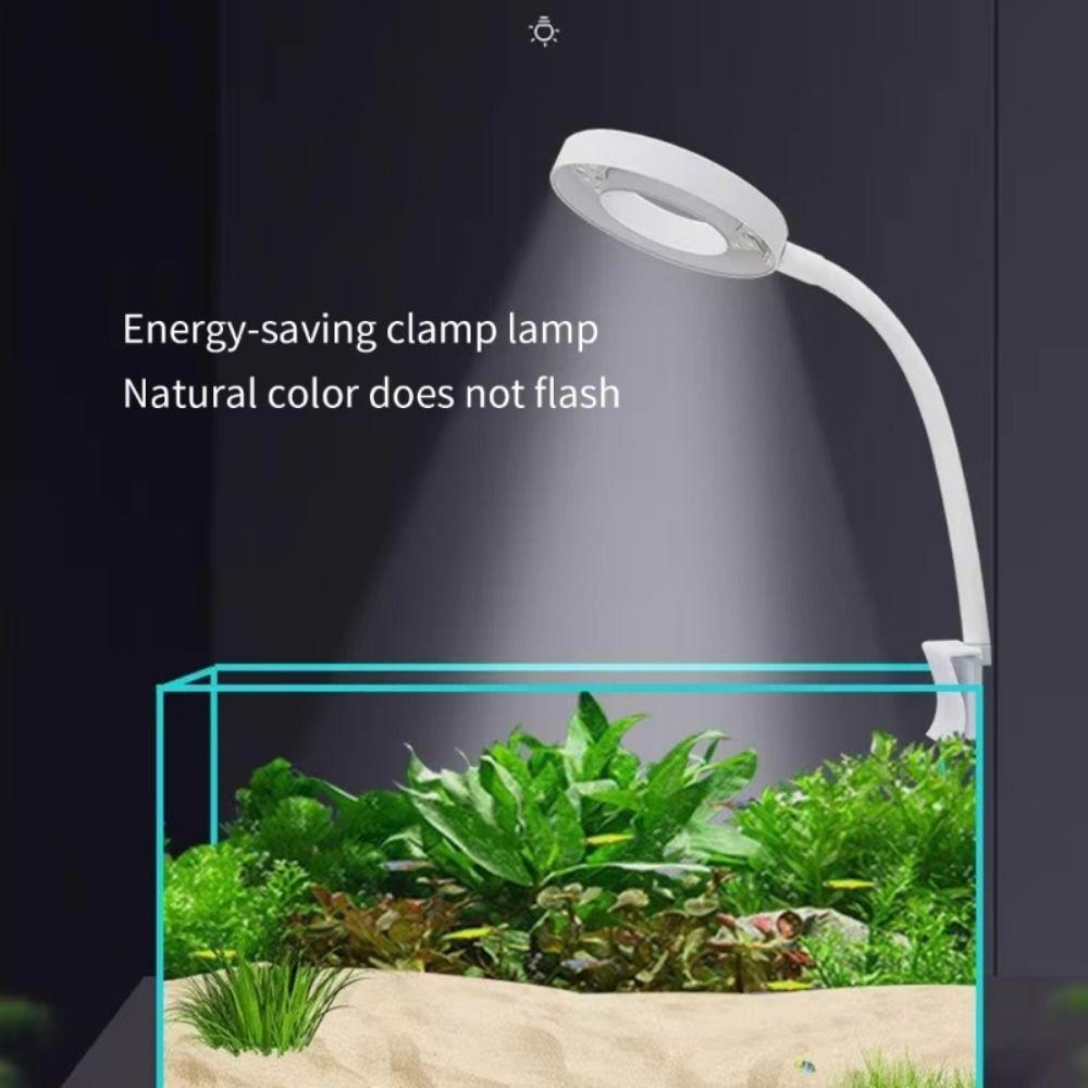 Rotatable LED Fish Tank Light White Light Swivel Aquarium Lamp  Freshwater Tank
