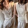 Women's Pure Cotton Large Simple Versatile Camisole Vest