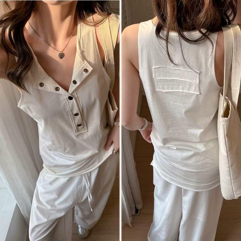 Women's Pure Cotton Large Simple Versatile Camisole Vest