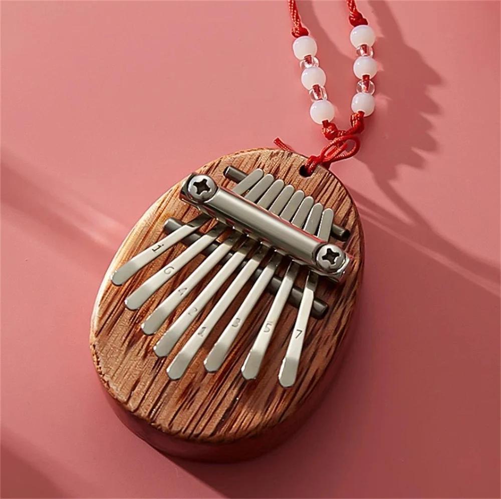 8 Tasten Mini Kalimba Exquisites Finger Daumenklavier Marimba Musikalisch Gutes Zubehör Anhänger Geschenk Finger Tastatur Musikinstrument