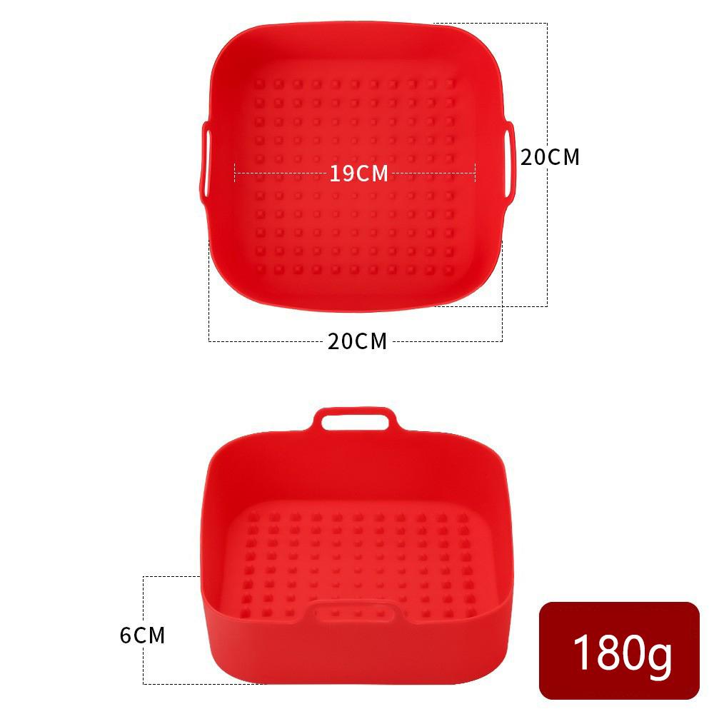 Air Fryer Silicone Pot Thick Reusable Silicone Square Air Fryer Liners Replacement of Parchment Liner Paper Air Fryer Basket