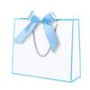 Bunte Band-Schleife Tragetasche - Quadratische Geschenktasche & Einkaufstasche mit individueller Logo-Option