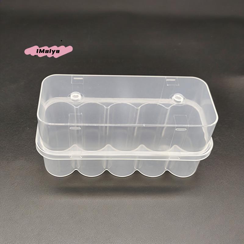 M-20ml 10-Slot Vial Storage Case - Clear Plastic Microtube Storage Box Stackable for Freezer & Refrigerator Organizer