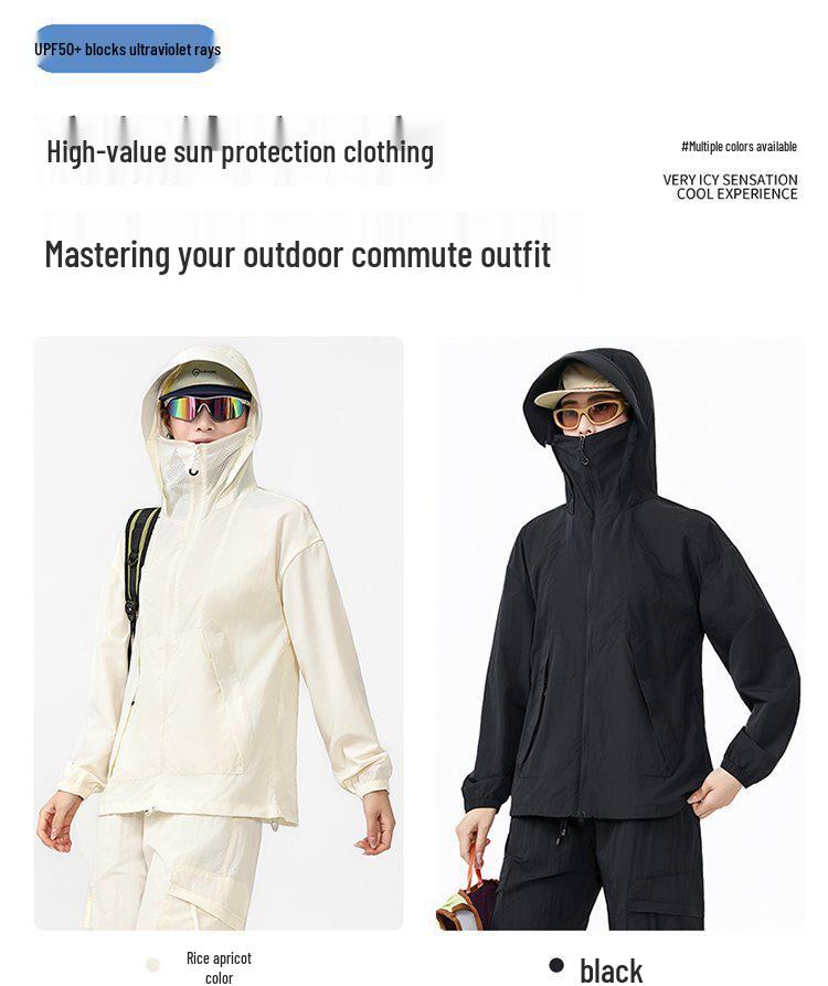 Unisex Summer UV Protection Ice Silk Jacket – Breathable, Lightweight Skin Clothing for Fishing