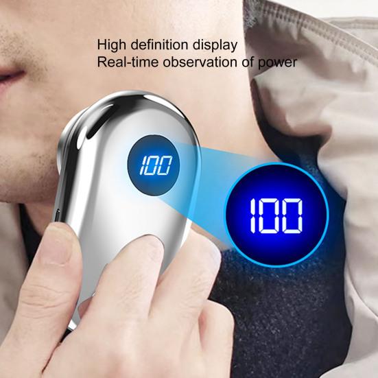

1 Set Portable Mini Shaver Rechargeable Practical Men Electric Razor Beard Trimmer синий