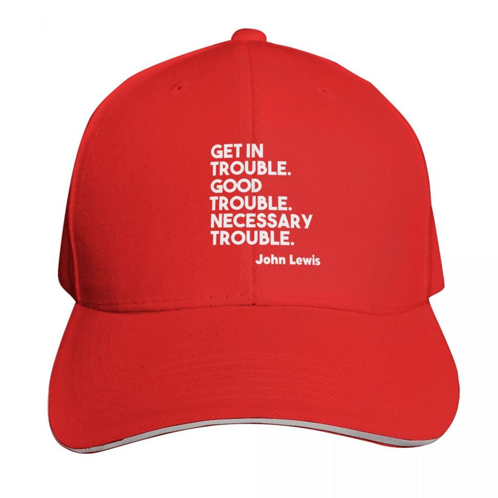 Get in Trouble Good Trouble Necessary Trouble John Lewis Baseball Cap Hood Winter hat Unisex Womens