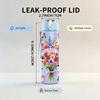 1PC Heart Shaped Bouquet Butterfly Pattern 750ml Color Plastic Sports Water Bottle Leakproof Flip Straw Lid Suitable for Sports Office Home Use