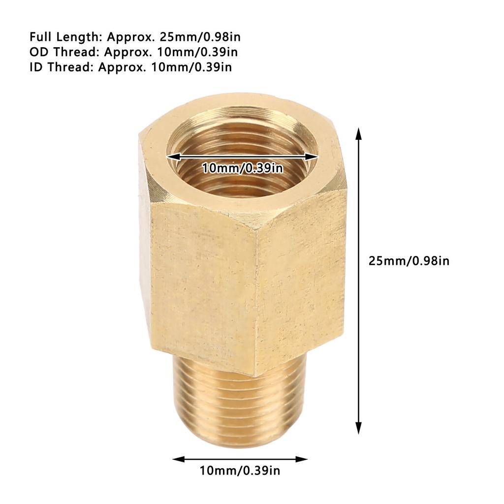 Oil Temp Adapter, Oil Pressure Temp Gauge Adapter, 1Celsius8 NPT to 1Celsius8 BSPT Oil Pressure Fitting,   Oil Pressure Gauge, automotive engi