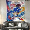 Hedgehog Sonic Burst Wall Hanging Printed Fabric Blanket Decorative Tapestries for Bedroom Living Room Home Decor