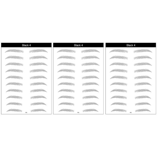 3Pcs 6D Lasting Natural Bionic Eyebrow Tattoo Eye Makeup Water Transfer Sticker