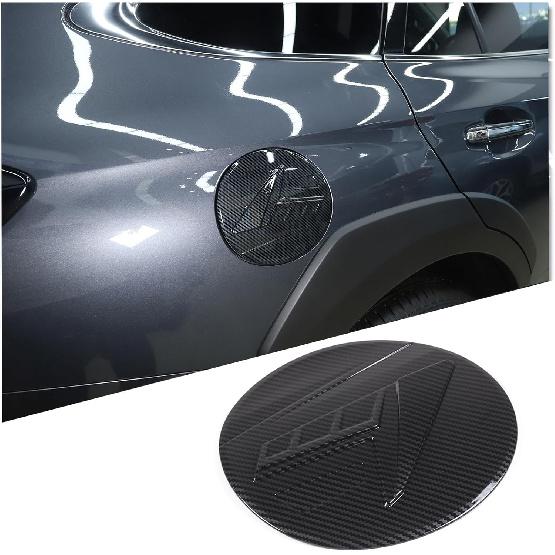 Fuel Tank Cover Trim for Subaru Outback 2021 2022 2023 2024 2025 Accessories, ABS Car Exterior Fuel Oil Filler Gas Tank Cap Trim 1Pcs, Carbon Fiber