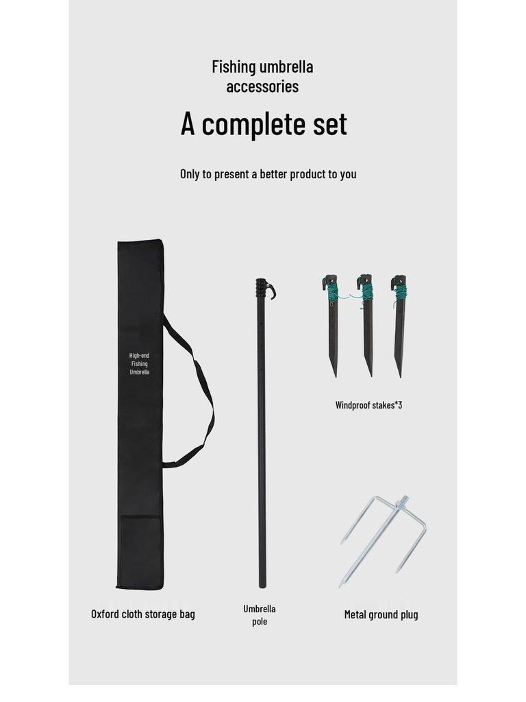 A1R 2025 Double Layer Fishing Umbrella: Large, Black Glue, Sun Protection, Windproof, Rainproof, Folding Design