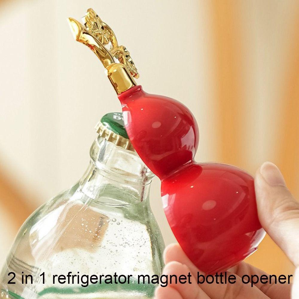4pcs Magnetic Water Bottle Opener Rust-proof Fridge Magnets Gourd Bottle Opener  Kitchen