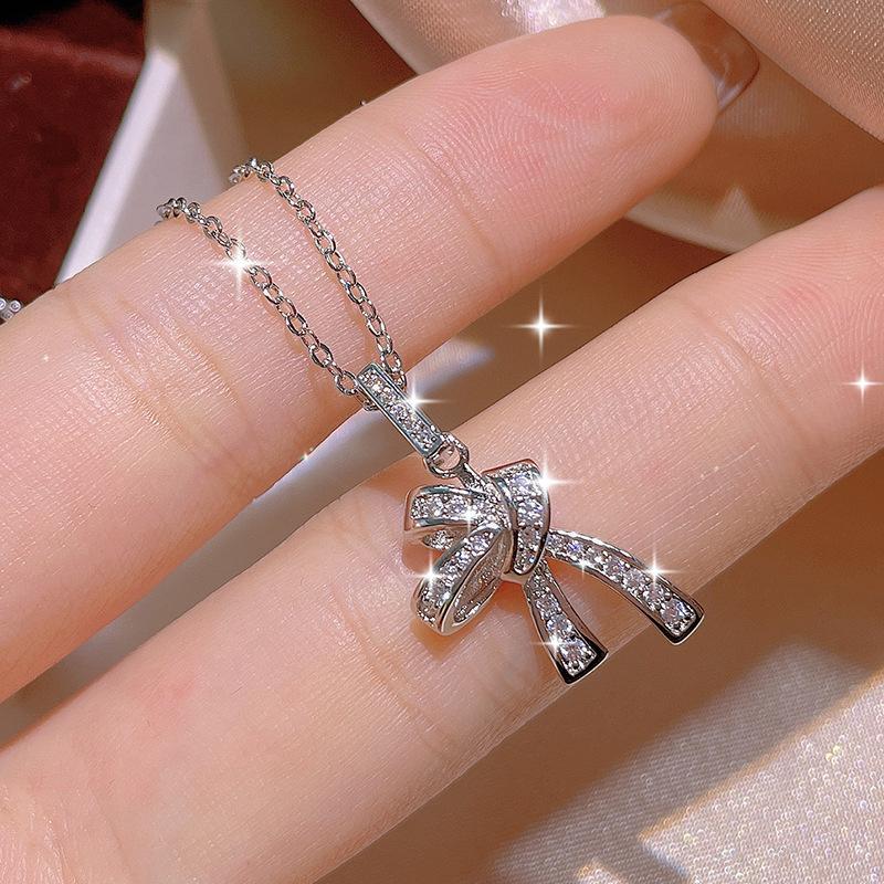 

Модное ожерелье-бант для женщин, простая темпераментная цепочка Ins Clavicle, модная шейная бижутерия, легкая роскошная шейная цепочка Niche