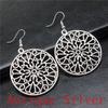 Mandala Pattern Drop Earrings Dangle Drop Earrings For Women Jewelry Making Wholesale