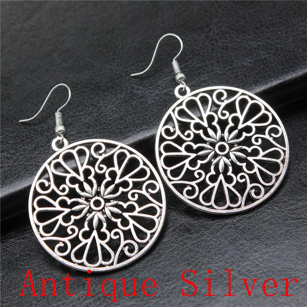 Mandala Pattern Drop Earrings Dangle Drop Earrings For Women Jewelry Making Wholesale