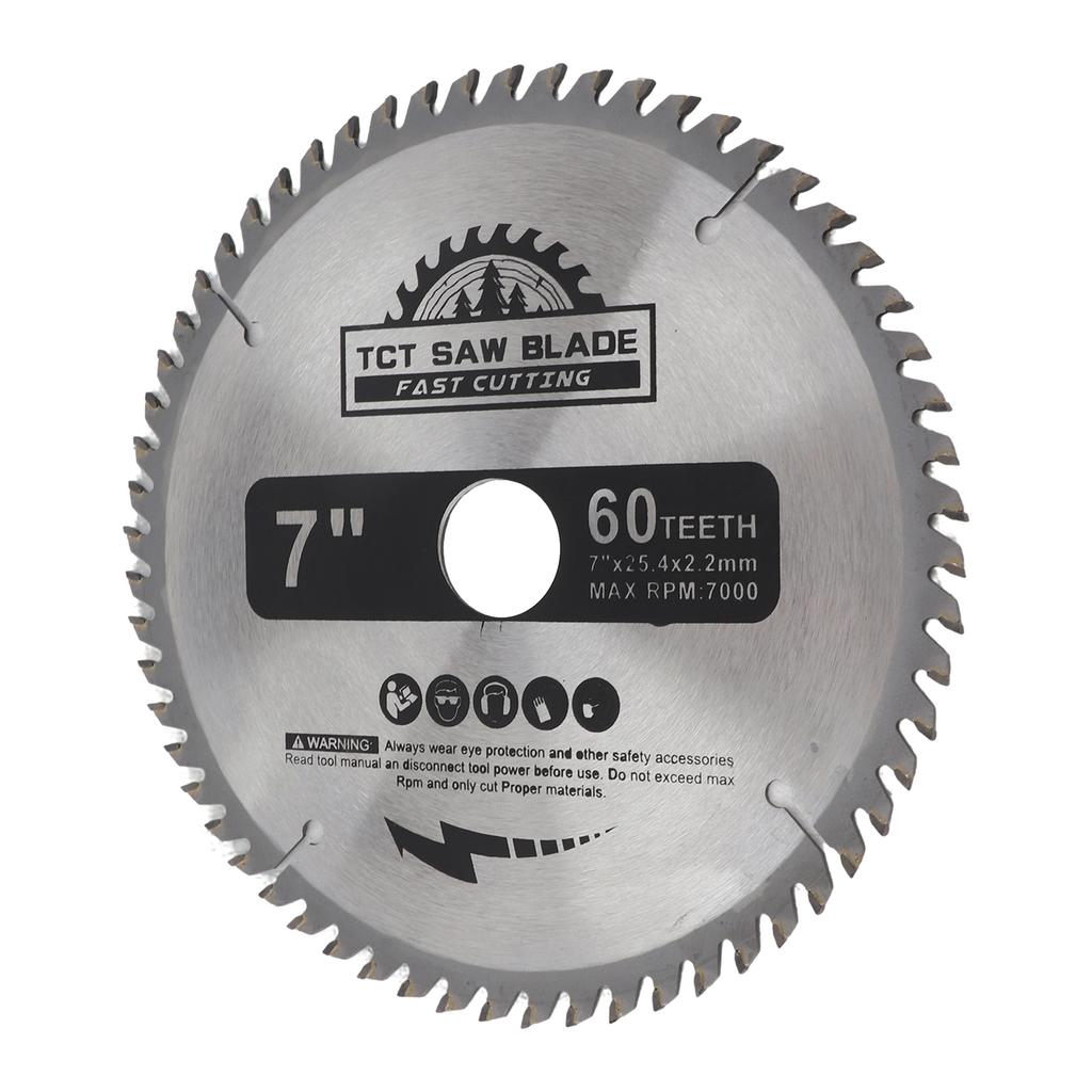 7" (180mm) 60 Teeth Carbide Circular Saw Blade Cutting Disc for Wood Plastic