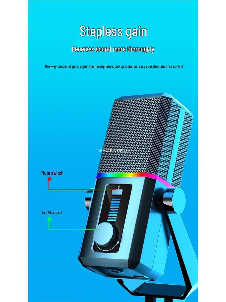 USB Noise-Reduction Condenser Microphone for Gaming, Desktop, Online Classes, and Conferences