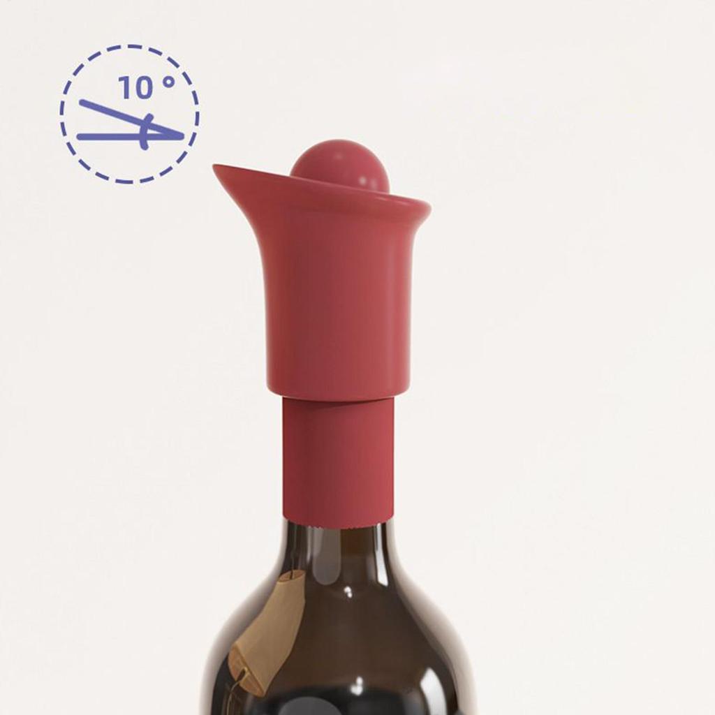 Silicone Wine Stopper Reusable, Leak-Proof Bottle Saver for Champagne Bourbon, Home Bar Travel Party Kitchen Gadgets