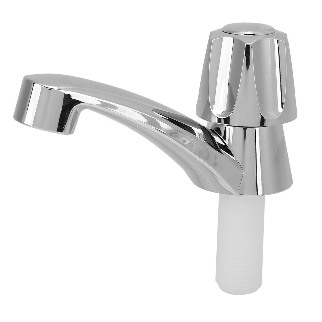 RV One Hole Bathroom Faucet Chrome Plated Single Handle Cold Water Wash Basin Faucet For Yacht Boat RV